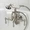 Kingston Brass CA1007T8 3-3/8" Tub Wall Mount Clawfoot Tub Faucet with Hand Shower, Brushed Nickel CA1007T8 - alternate 6